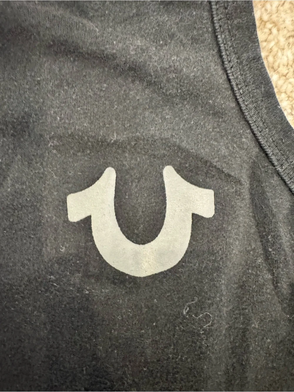 True Religion Black Men’s Tank with Small Logo